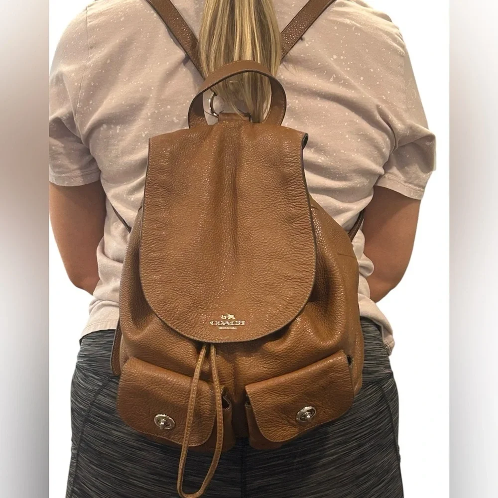 Coach Billie Brown Leather Backpack